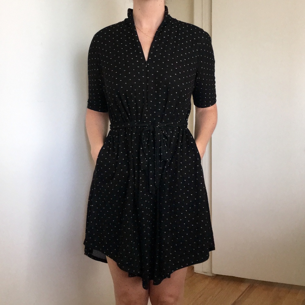 Curator SF black tie-waist dress- size M